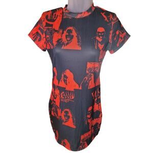 Tatyanna Amani Pop Art Themed Blk/Red Rare Sz M